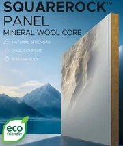 Fire-resistant SQUAREROCK rockwool sandwich panels for industrial rockwool panels solutions