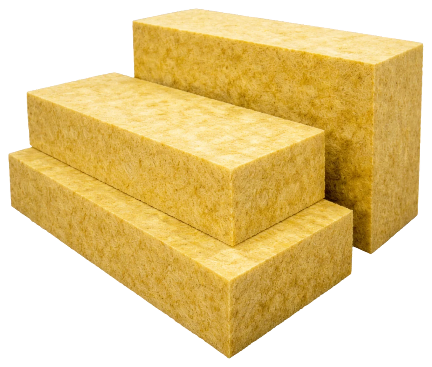 Mineral wool (Rockwool) insulation blocks — the non-combustible core of SQUAREROCK panels